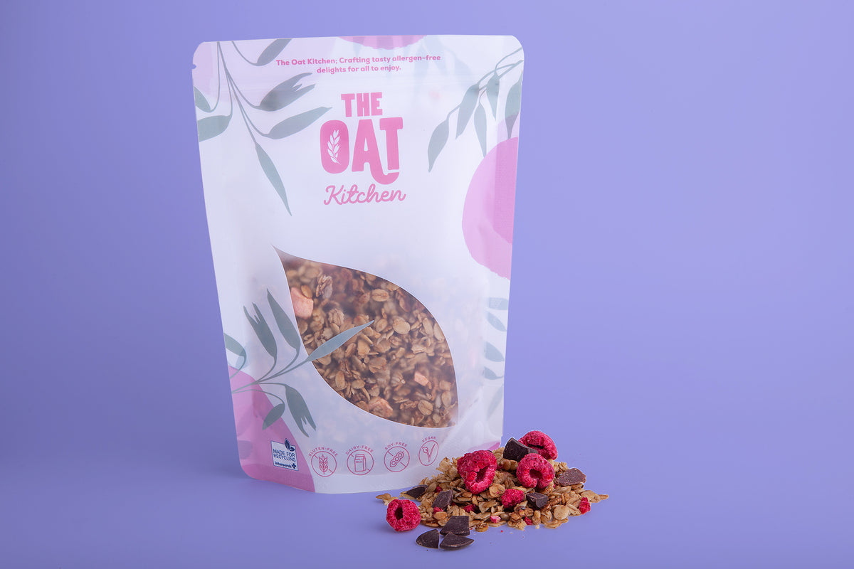 Raspberry and choc Granola – The Oat Kitchen